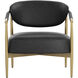 Heloise Bravo Black Lounge Chair in Cantina Black